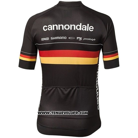 2019 Maillot Ciclismo Cannondale Shimano Champion Allemagne Manches Courtes et Cuissard